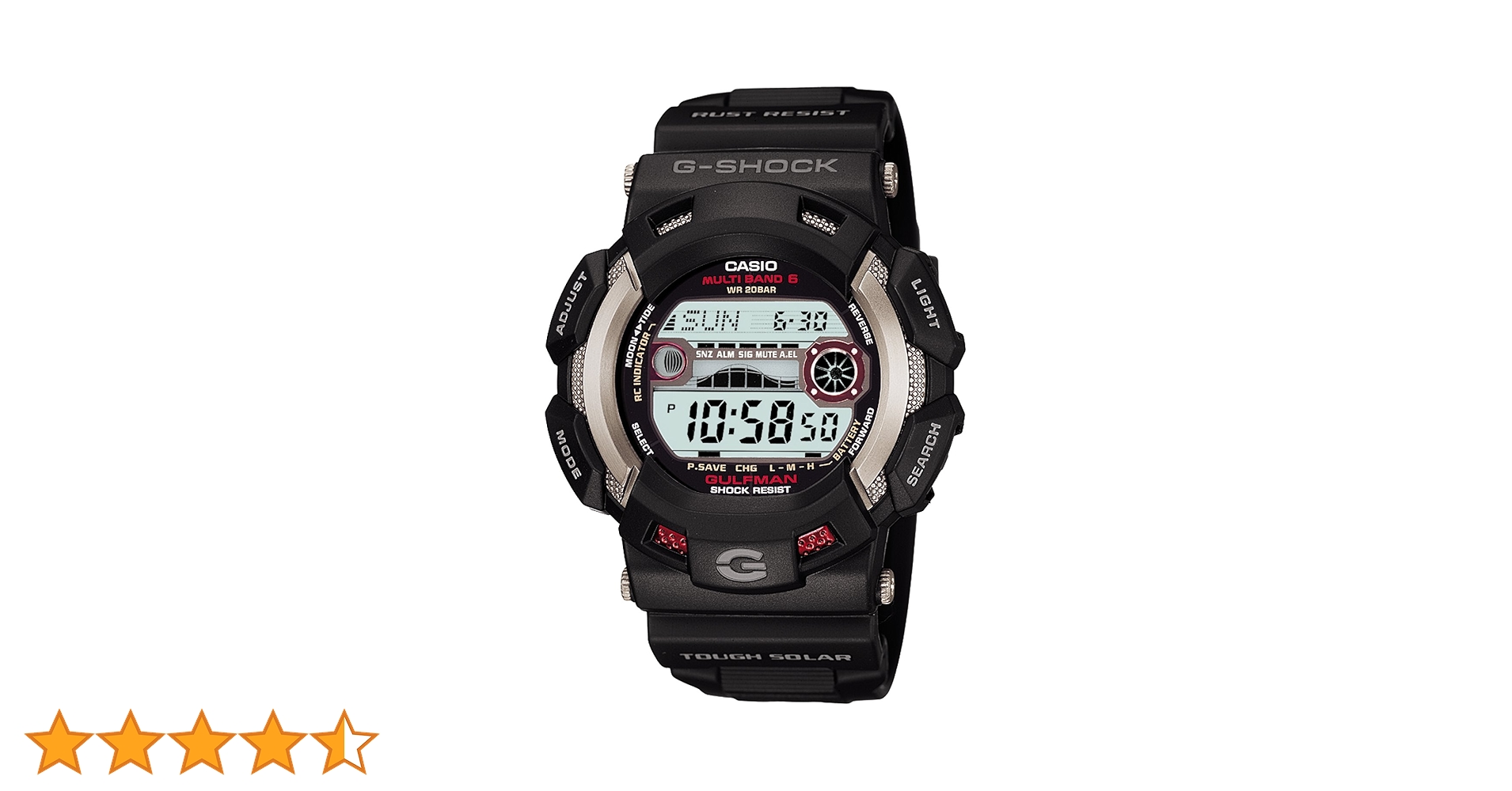 CASIO G-SHOCK ガルフマン タフソーラー GW-9110 Rádio solar resistente GULFMAN GSHOCK GULFMAN controlado por